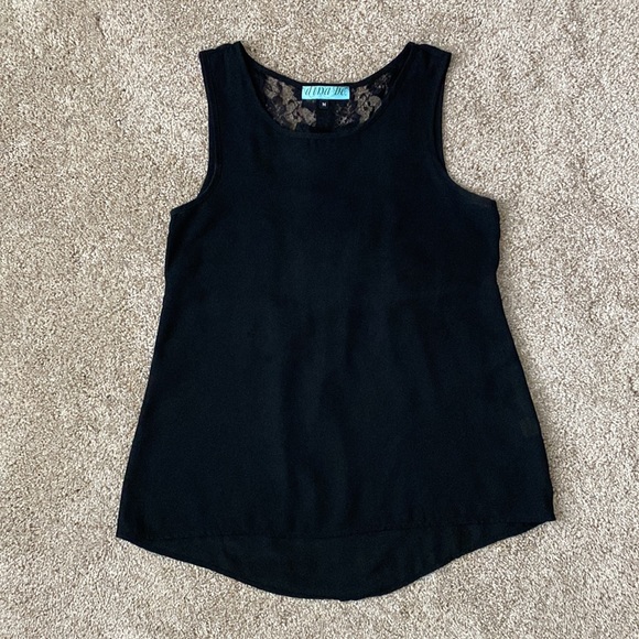 Dina Be Bow & Lace High Low Tank - Picture 1 of 5